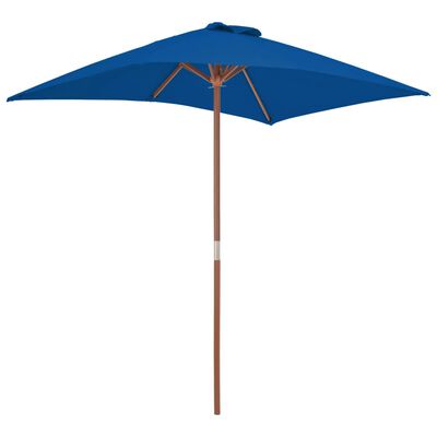 vidaXL kék kültéri napernyő farúddal 150 x 200 cm