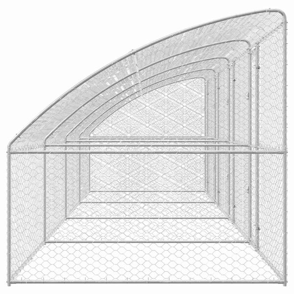 vidaXL Kutyah&aacute;z t&aacute;rol&oacute;val 4 pcs Ez&uuml;st 8 x 2 x 2 m Horganyzott ac&eacute;l