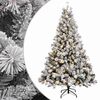 vidaXL Műanyag Hajtogat&oacute;s Kar&aacute;csonyfa 120 cm 150 LED Meleg feh&eacute;r