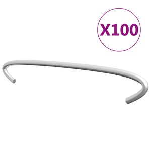 vidaXL 100 db horganyzott ac&eacute;l gabionhorog 15 cm