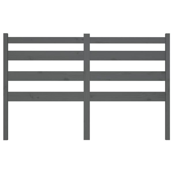 vidaXL szürke tömör fenyőfa ágyfejtámla 146 x 4 x 100 cm