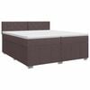 vidaXL Boxspring &aacute;gy matraccal S&ouml;t&eacute;t Barna 200 x 200 cm Sz&ouml;vet
