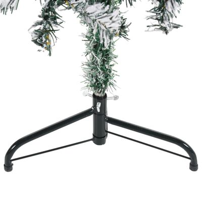 vidaXL hópelyhes vékony fél műkarácsonyfa állvánnyal 150 cm