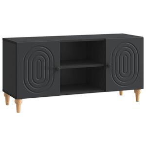vidaXL TV szekr&eacute;ny Fekete 102 x 34,5 x 50 cm Szerelt Fa