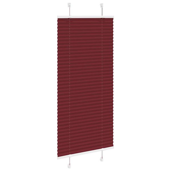 vidaXL pliszírozott redőny Bordeaux piros 55x100 cm Szövetszélesség