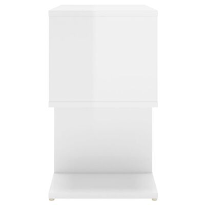 vidaXL magasfényű fehér forgácslap éjjeliszekrény 50 x 30 x 51,5 cm