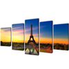 vidaXL Nyomtatott v&aacute;szon falik&eacute;p szett Eiffel-torony 200 x 100 cm