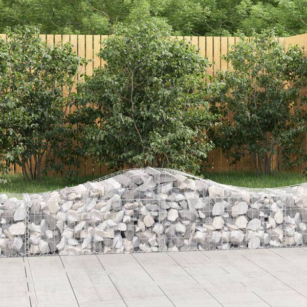 vidaXL 11 db &iacute;ves horganyzott vas gabion kos&aacute;r 200x50x40/60 cm