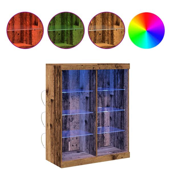 vidaXL LED t&aacute;lal&oacute; LED -es l&aacute;mp&aacute;kkal &Ouml;reg fa 41 x 37 x 100 cm Faanyag