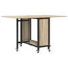 vidaXL &Ouml;sszecsukhat&oacute; &eacute;tkezőasztal g&ouml;rgőkkel 130 x 80 x 76,5 cm ac&eacute;l PB