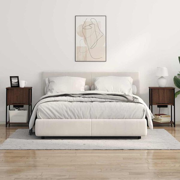 vidaXL &Eacute;jjeliszekr&eacute;ny Barna T&ouml;lgy 38 x 31 x 61 cm Faanyag