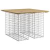 vidaXL gabion mint&aacute;s kerti asztal impregn&aacute;lt fenyőfa 100 x 102 x 72 cm