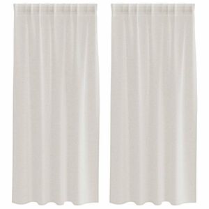 vidaXL Voile F&uuml;gg&ouml;ny 2 db Kr&eacute;m 175 x 140 cm Poli&eacute;szter