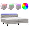 vidaXL vil&aacute;gossz&uuml;rke sz&ouml;vet rug&oacute;s &eacute;s LED-es &aacute;gy matraccal 200x200 cm