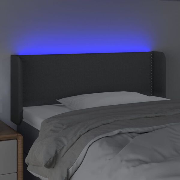 vidaXL s&ouml;t&eacute;tsz&uuml;rke sz&ouml;vet LED-es fejt&aacute;mla 83 x 16 x 78/88 cm