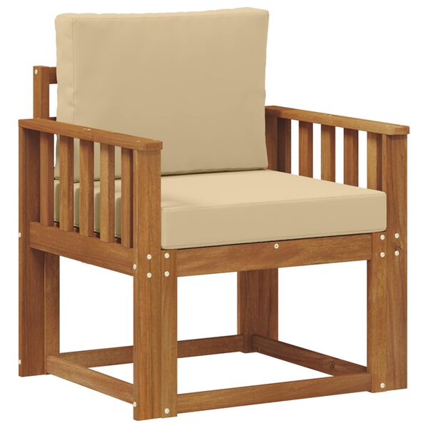 vidaXL K&uuml;lt&eacute;ri kanap&eacute; T&ouml;m&ouml;r ak&aacute;cfa &eacute;s poli&eacute;szter Term&eacute;szetes