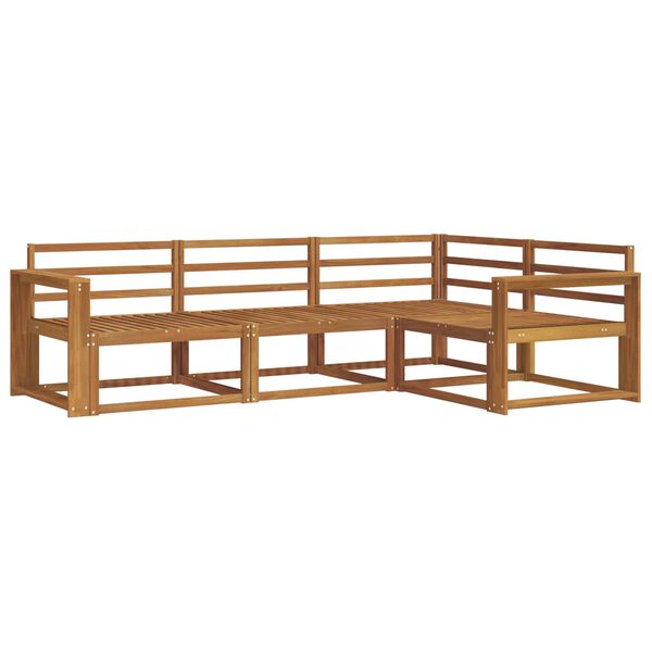 vidaXL K&uuml;lt&eacute;ri kanap&eacute; szett 4 pcs Term&eacute;szetes T&ouml;m&ouml;r Ak&aacute;cfa