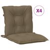 vidaXL 4 db melange t&oacute;psz&iacute;nű sz&ouml;vet h&aacute;tt&aacute;ml&aacute;s sz&eacute;kp&aacute;rna 100x50x7 cm