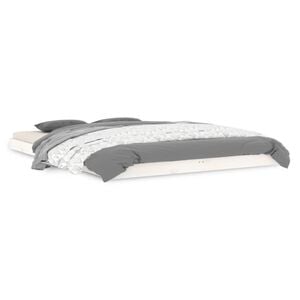 vidaXL feh&eacute;r t&ouml;m&ouml;r fenyőfa &aacute;gykeret 140 x 200 cm