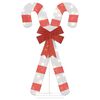 vidaXL meleg feh&eacute;r kar&aacute;csonyi dekor&aacute;ci&oacute; Candy Cane 50 LED