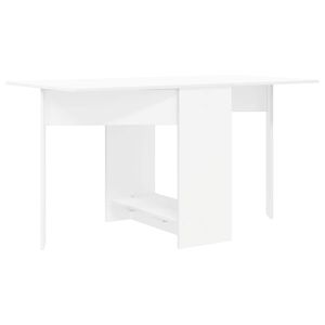 vidaXL &Eacute;tkezőasztal 138 x 70 x 73,5 cm Szerelt Fa Feh&eacute;r N&eacute;gysz&ouml;gletes