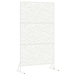 vidaXL Mag&aacute;nszf&eacute;ra K&eacute;pernyő 100 x 50 x 180 cm Ac&eacute;l Feh&eacute;r