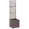 vidaXL barna r&aacute;csos polyrattan magas&aacute;gy&aacute;s 1 kasp&oacute;val 30 x 30 x 107 cm