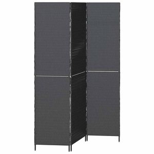 vidaXL Szobaelv&aacute;laszt&oacute; Fekete 146 x 180 cm polirattan
