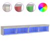 vidaXL 2 db sz&uuml;rke sonoma sz&iacute;nű TV-szekr&eacute;ny LED-ekkel 100x30x30 cm