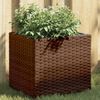 vidaXL 2 db barna polyrattan kerti &uuml;ltetől&aacute;da 36x30x32 cm