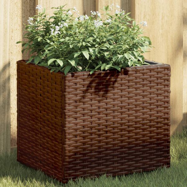 vidaXL 2 db barna polyrattan kerti &uuml;ltetől&aacute;da 36x30x32 cm