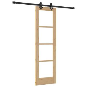 vidaXL Cs&uacute;sz&oacute; ajt&oacute; ORKDAL Term&eacute;szetes &eacute;s fekete 61 x 198,5 cm