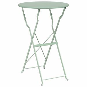 vidaXL Bisztr&oacute;asztal Vil&aacute;gos menta &Oslash; 50 x 71 cm Porfestett ac&eacute;l