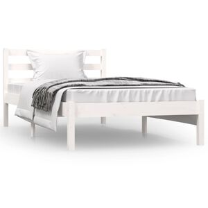 vidaXL feh&eacute;r t&ouml;m&ouml;r fenyőfa &aacute;gykeret 90 x 190 cm (Single)