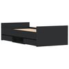 vidaXL fekete ágykeret fej- és lábtámlával 90 x 190 cm