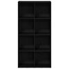 vidaXL fekete tölgy szerelt fa könyvespolc 66x30x130 cm