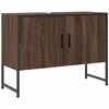 vidaXL barna t&ouml;lgy szerelt fa f&uuml;rdőszobai mosd&oacute;szekr&eacute;ny 80x33x60 cm