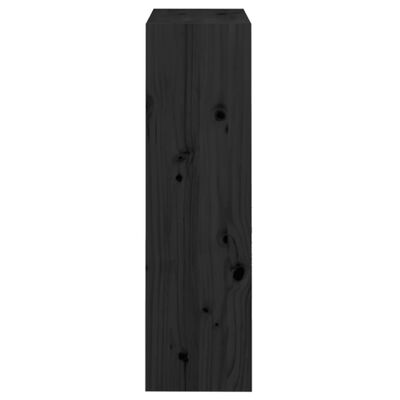 vidaXL fekete tömör fenyőfa könyvszekrény/térelválasztó 60x30x103,5 cm