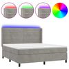vidaXL vil&aacute;gossz&uuml;rke b&aacute;rsony rug&oacute;s &eacute;s LED-es &aacute;gy matraccal 180x200 cm