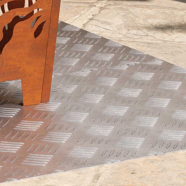 vidaXL L&eacute;pcsőfok N&eacute;gysz&ouml;gletes 2 pcs Ez&uuml;st 100 x 50 cm Alum&iacute;nium