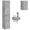 vidaXL F&uuml;rdőszoba b&uacute;tor szett 3 db Betonsz&uuml;rke 33 x 34,5 x 160 cm