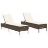 vidaXL 2 db barna polyrattan napoz&oacute;&aacute;gy p&aacute;rn&aacute;val