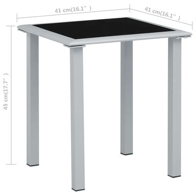 vidaXL 2 db krémszínű alumínium napozóágy asztallal