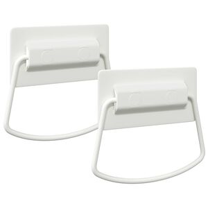 vidaXL Szekr&eacute;ny Foganty&uacute;k 2 db Feh&eacute;r 85 x 45 mm F&eacute;m