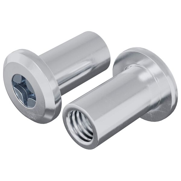 vidaXL Z&aacute;r&oacute; Anya 2 pcs Ez&uuml;st M6 x 15 mm Ac&eacute;l