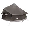 vidaXL Tipi s&aacute;tor Barna Sz&uuml;rke 400 x 400 x 250 cm Poli&eacute;szter &eacute;s ac&eacute;l