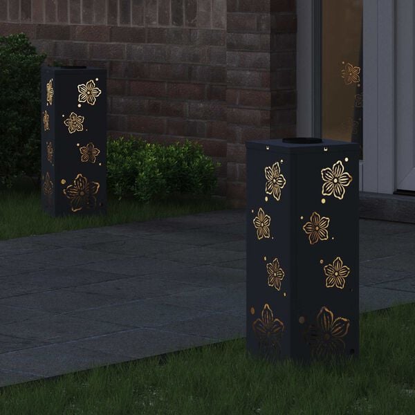 vidaXL Napelemmel műk&ouml;dő LED &ouml;sv&eacute;ny vil&aacute;g&iacute;t&aacute;s 2 pcs Antracit