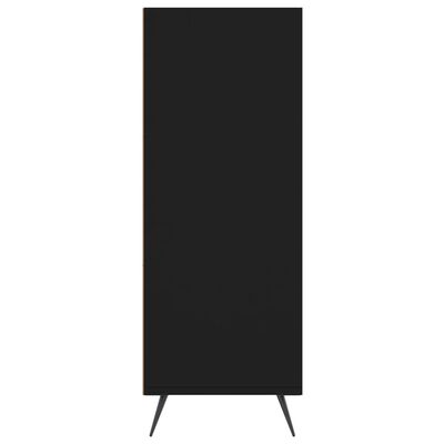 vidaXL fekete szerelt fa könyvespolc 69,5 x 32,5 x 90 cm