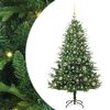 vidaXL Műfenyő vil&aacute;g&iacute;t&aacute;ssal &eacute;s g&ouml;mbk&eacute;szlettel Z&ouml;ld 150 cm PVC &eacute;s PE