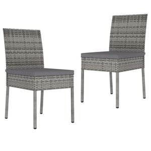 vidaXL 2 db sz&uuml;rke kerti polyrattan &eacute;tkezősz&eacute;k
